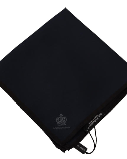 Dolce & Gabbana Black Square Handkerchief 100% Silk Scarf