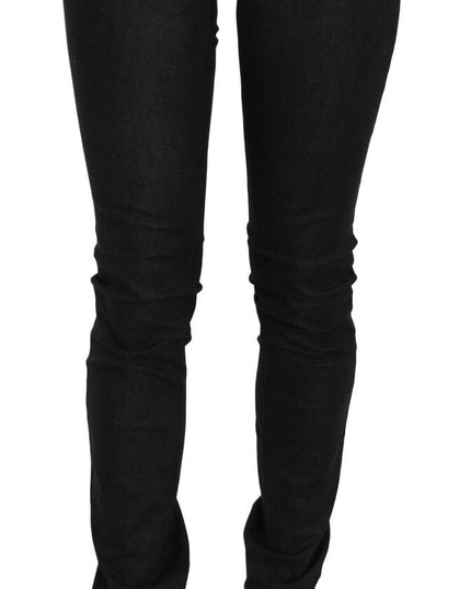 Costume National Black Low Waist Skinny Casual Denim Jeans