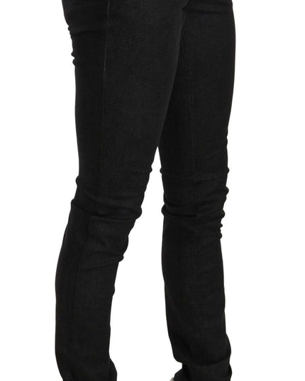 Costume National Black Low Waist Skinny Casual Denim Jeans