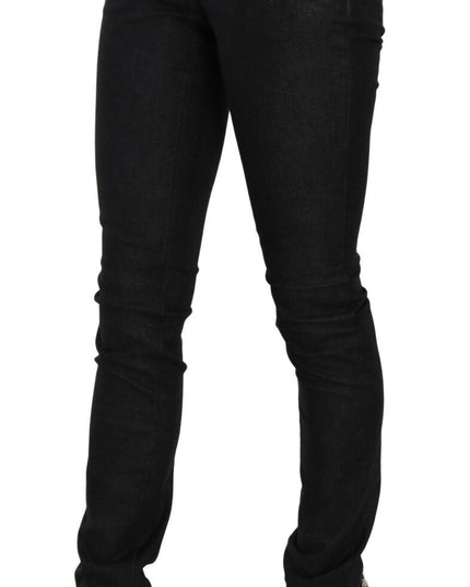 Costume National Black Low Waist Skinny Casual Denim Jeans