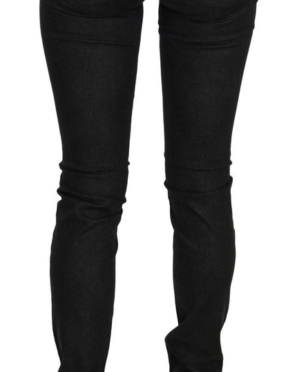Costume National Black Low Waist Skinny Casual Denim Jeans