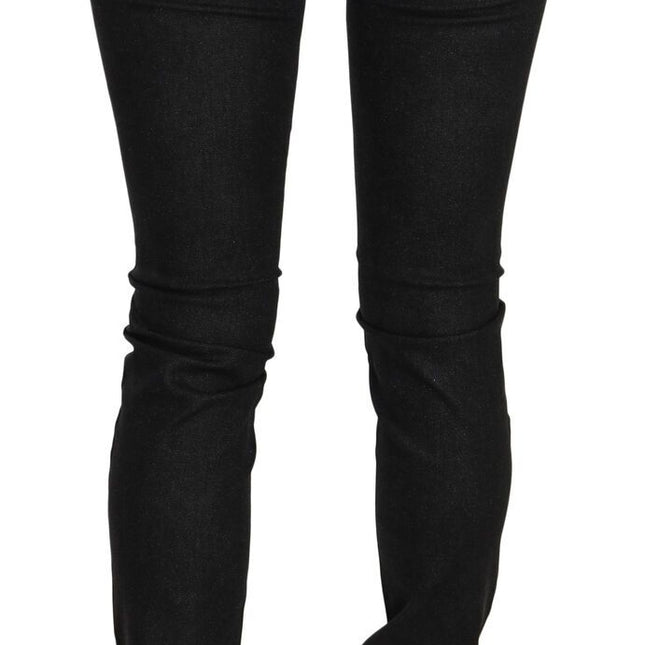 Costume National Black Low Waist Skinny Casual Denim Jeans
