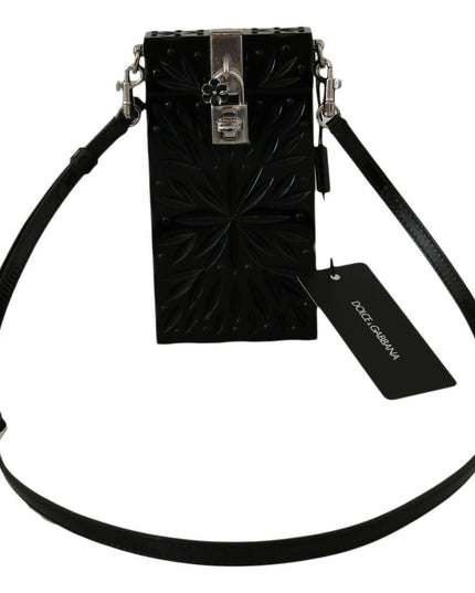 Dolce & Gabbana Black Crystal Plexiglass Cross Cigarette Case Holder