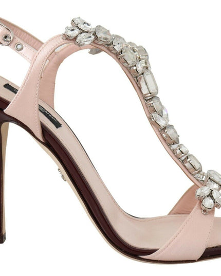 Dolce & Gabbana Pink Crystals Heels Keira Sandals