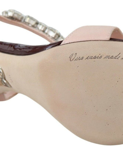 Dolce & Gabbana Pink Crystals Heels Keira Sandals