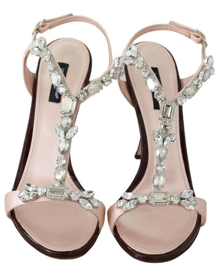 Dolce & Gabbana Pink Crystals Heels Keira Sandals
