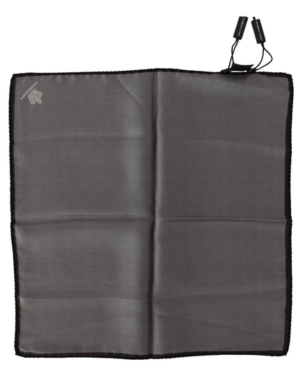 Dolce & Gabbana Gray 100% Silk Square Handkerchief Gray 100% Silk Square Handkerchief