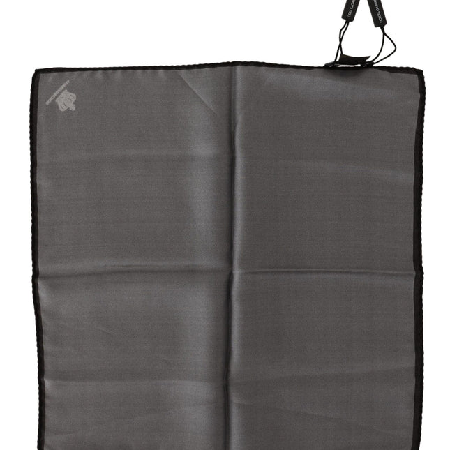 Dolce & Gabbana Gray 100% Silk Square Handkerchief Gray 100% Silk Square Handkerchief