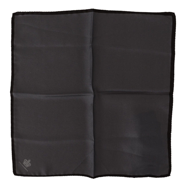 Dolce & Gabbana Gray 100% Silk Square Handkerchief Gray 100% Silk Square Handkerchief