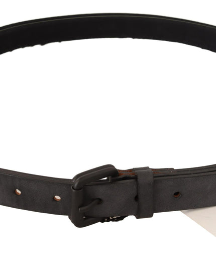 Ermanno Scervino Black Leather Logo Buckle Waist Women Belt