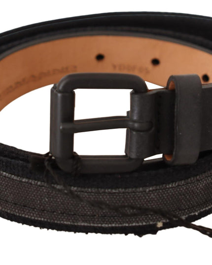 Ermanno Scervino Black Leather Logo Buckle Waist Women Belt