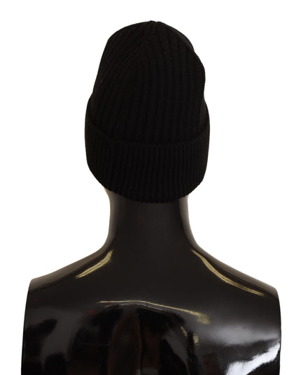 Dolce & Gabbana Black Wool Knit Women Winter Hat