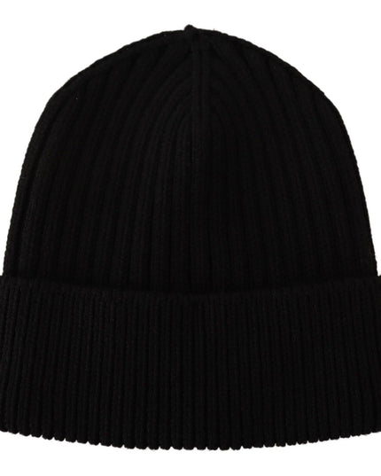 Dolce & Gabbana Black Wool Knit Women Winter Hat