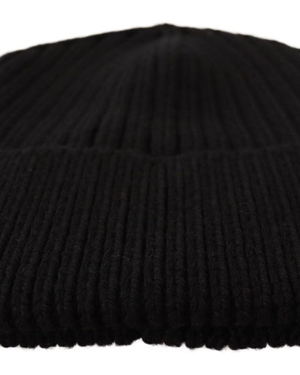 Dolce & Gabbana Black Wool Knit Women Winter Hat