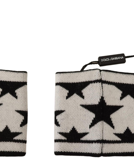 Dolce & Gabbana White Black Wool Logo #DGMILLENNIALS Wristband