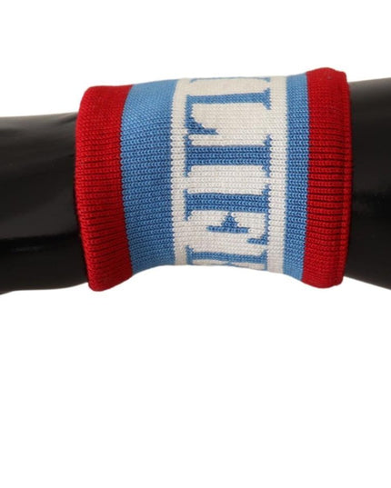 Dolce & Gabbana Multicolor King Of My Life Cashmere Wristband