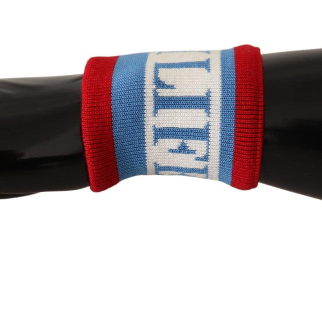 Dolce & Gabbana Multicolor King Of My Life Cashmere Wristband