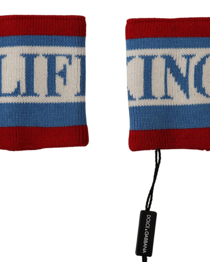 Dolce & Gabbana Multicolor King Of My Life Cashmere Wristband