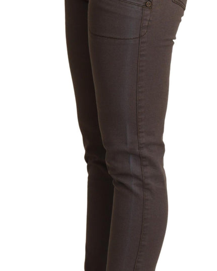 PLEIN SUD Brown Cotton Stretch Skinny Denim Jeans