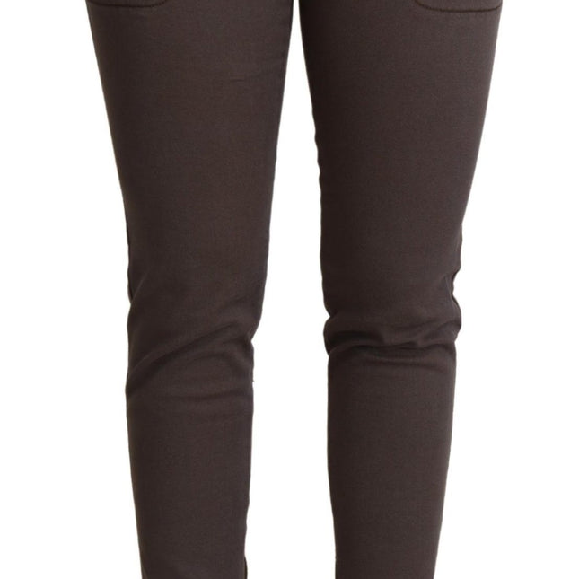 PLEIN SUD Brown Cotton Stretch Skinny Denim Jeans