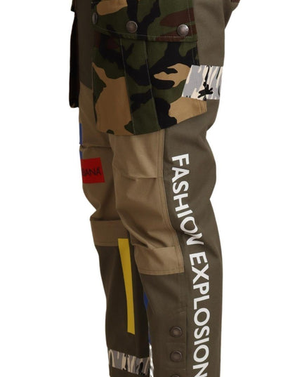 Dolce & Gabbana Green Military Cargo Trouser Cotton Pants