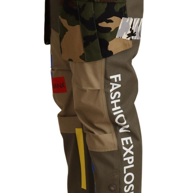 Dolce & Gabbana Green Military Cargo Trouser Cotton Pants