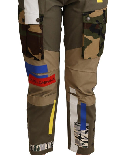 Dolce & Gabbana Green Military Cargo Trouser Cotton Pants