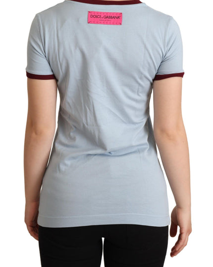 Dolce & Gabbana Blue Crewneck D&G Top T-shirt