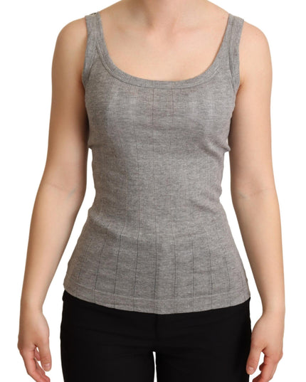 Dolce & Gabbana Gray Cotton Modal Canotta Tank Top T-shirt