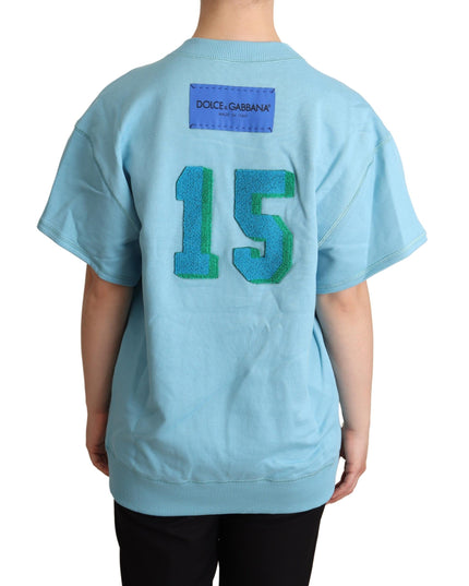 Dolce & Gabbana BLue Queen Of Hearts Card Sweater T-shirt