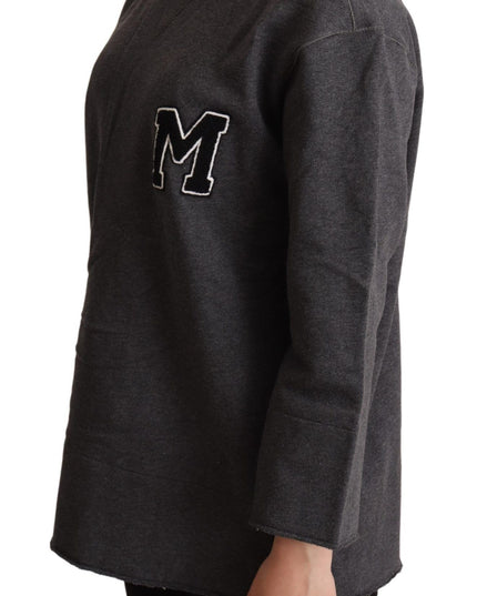 Dolce & Gabbana Gray Embroidered Women Pullover Sweater