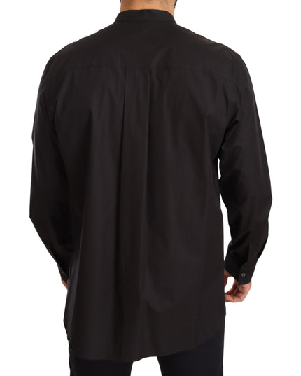 Dolce & Gabbana Black 100% Cotton Formal Dress Top Shirt