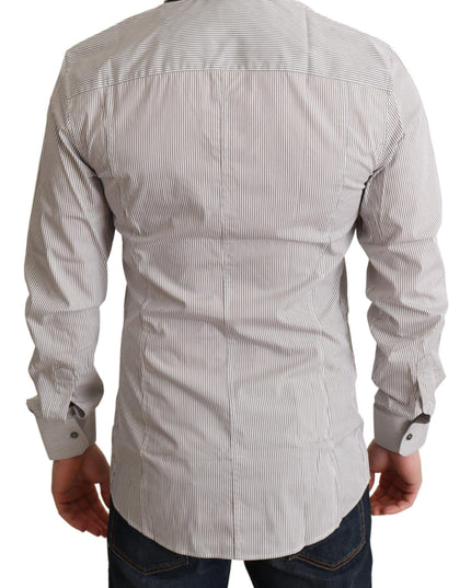 Dolce & Gabbana Gray Cotton Slim Fit Mens SICILY Shirt