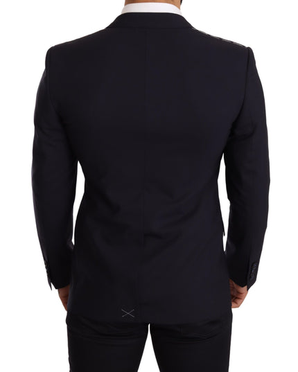 Dolce & Gabbana Navy Blue Wool Slim Fit MARTINI Blazer