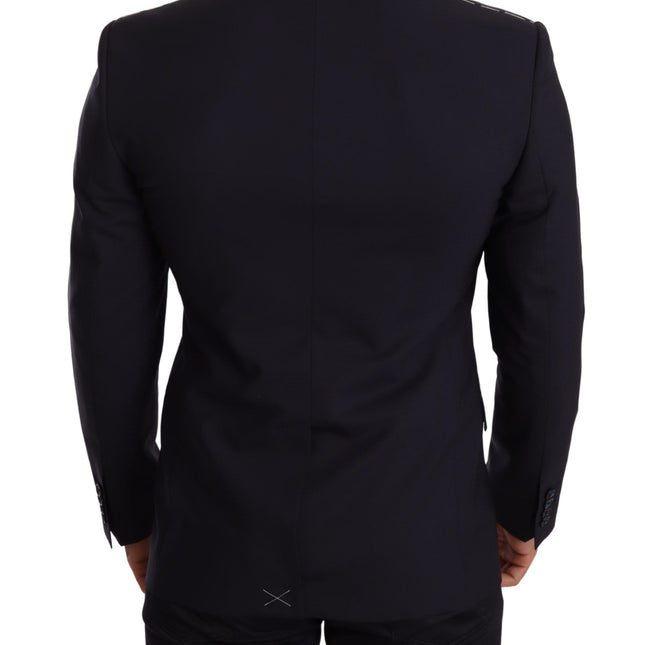 Dolce & Gabbana Navy Blue Wool Slim Fit MARTINI Blazer
