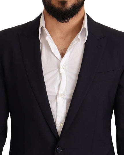 Dolce & Gabbana Navy Blue Wool Slim Fit MARTINI Blazer