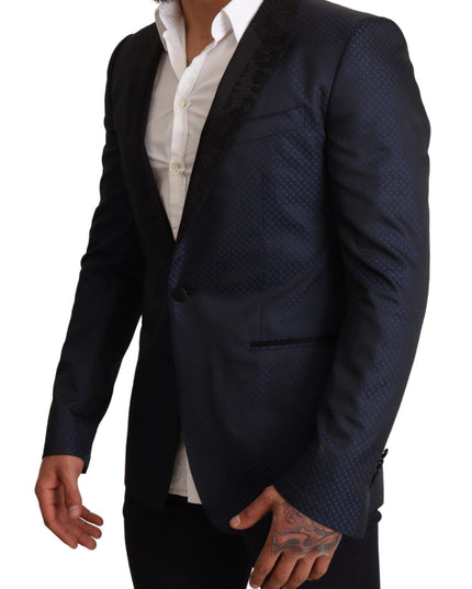 Dolce & Gabbana Blue Wool Slim Fit MARTINI Blazer Jacket