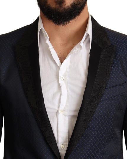 Dolce & Gabbana Blue Wool Slim Fit MARTINI Blazer Jacket