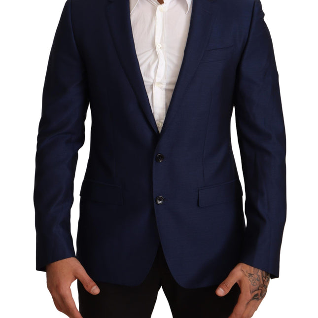 Dolce & Gabbana Navy Blue Slim Fit Jacket MARTINI Blazer