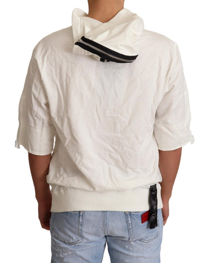 Dolce & Gabbana White Hooded Limited Edition Sweater
