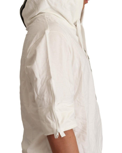 Dolce & Gabbana White Hooded Limited Edition Sweater