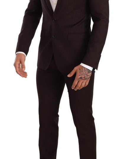 Dolce & Gabbana Bordeaux Wool MARTINI Slim Fit Suit