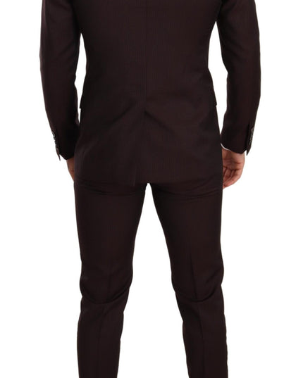Dolce & Gabbana Bordeaux Wool MARTINI Slim Fit Suit