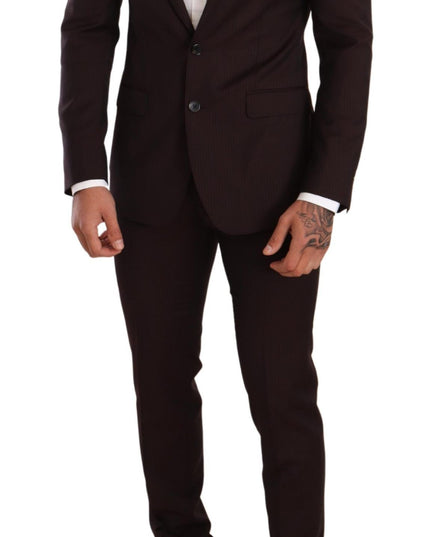 Dolce & Gabbana Bordeaux Wool MARTINI Slim Fit Suit