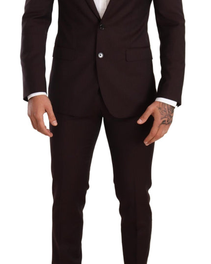 Dolce & Gabbana Bordeaux Wool MARTINI Slim Fit Suit