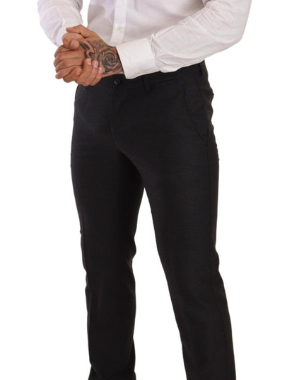 Dolce & Gabbana Gray Wool MARTINI Slim Fit Set Suit