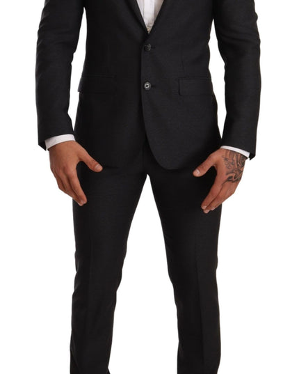 Dolce & Gabbana Gray Wool MARTINI Slim Fit Set Suit