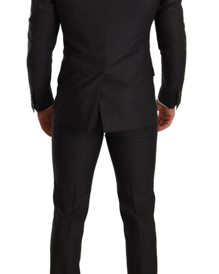 Dolce & Gabbana Gray Wool MARTINI Slim Fit Set Suit