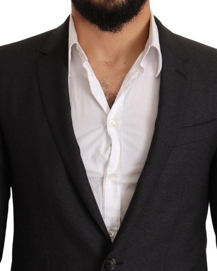 Dolce & Gabbana Gray Wool MARTINI Slim Fit Set Suit