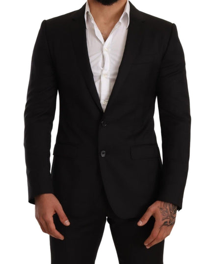 Dolce & Gabbana Black Check MARTINI SLIM FIT 2 Piece Suit